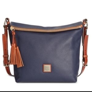 Dooney & Bourke Dixon crossbody bag Navy Pebbled Leather oversized J11859477